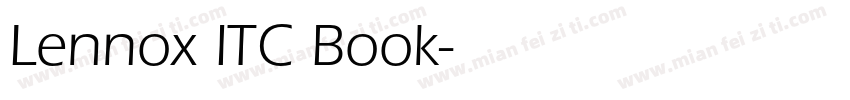 Lennox ITC Book字体转换